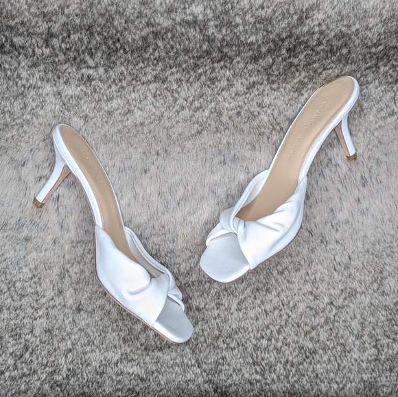 Veronica Beard Melli Twist Leather Sandal White Women's 7.5 - Picture 9 of 13